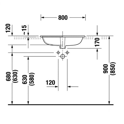 Duravit Happy D.2 Countertop Wash Basin 0483600000
