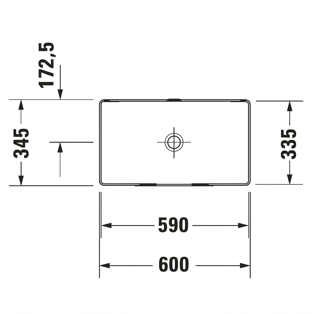 Duravit DuraSquare Above Counter Wash Basin 2355600000