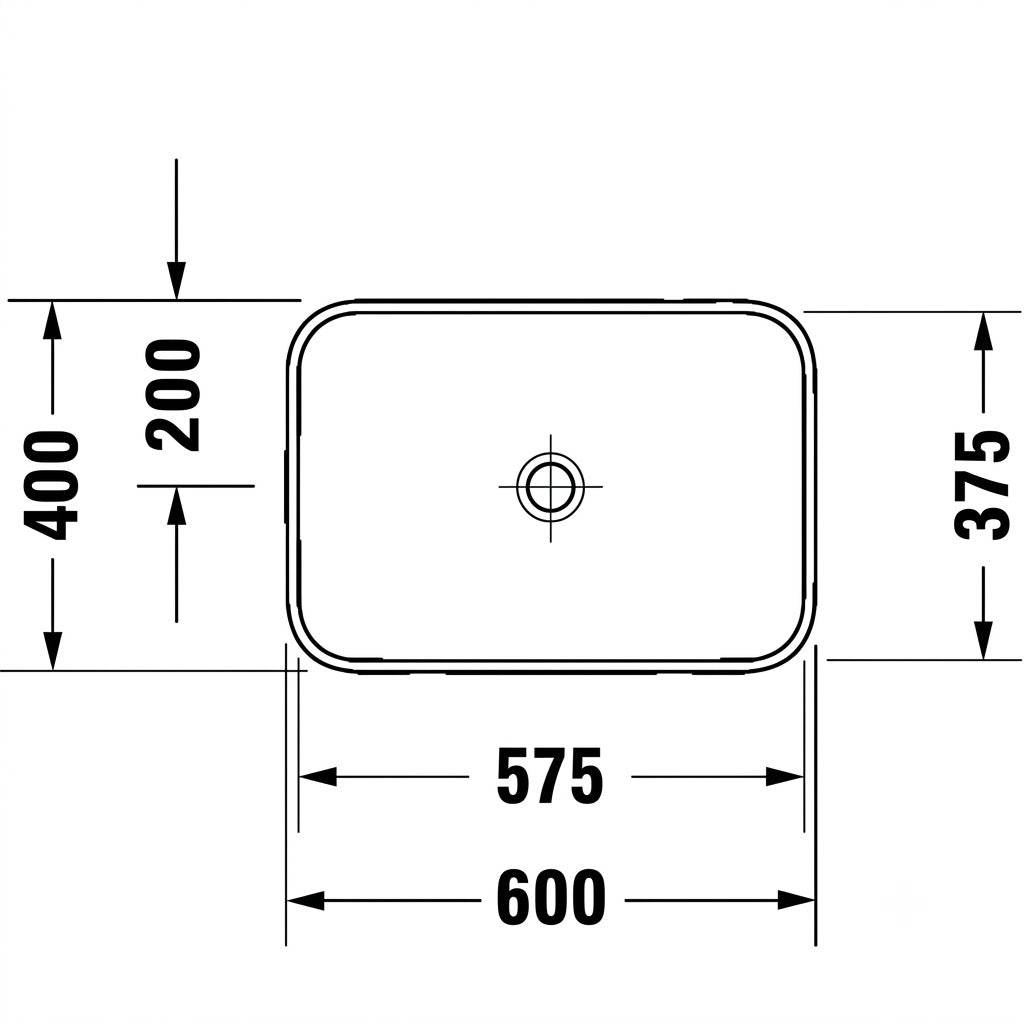 Duravit Happy D.2 Plus Above Counter Wash Basin 2359600000
