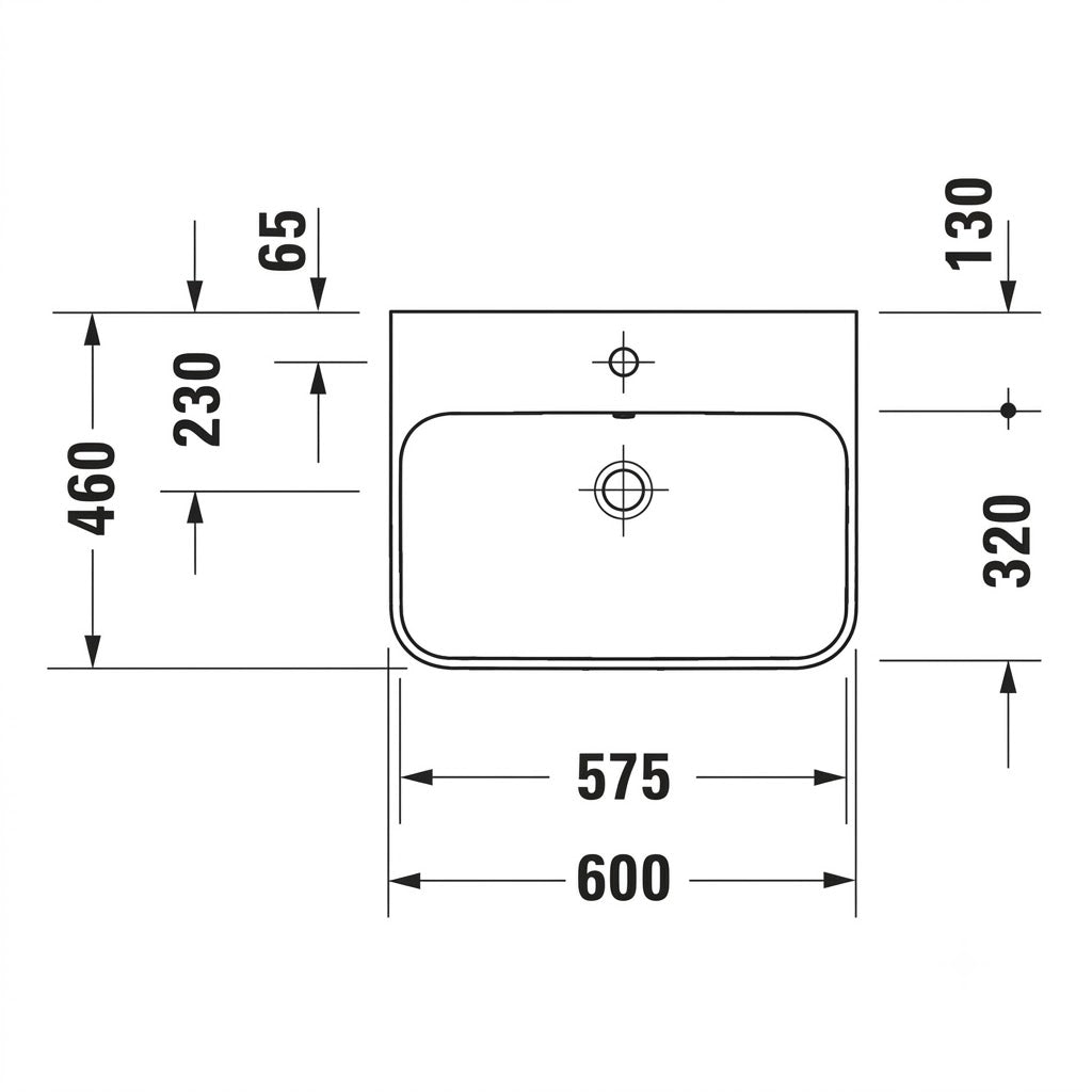 Duravit Happy D.2 Plus Countertop Wash Basin 2360606100