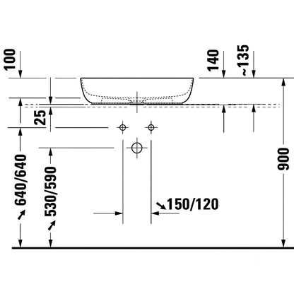 Duravit Luv Countertop Wash Basin 0379600000