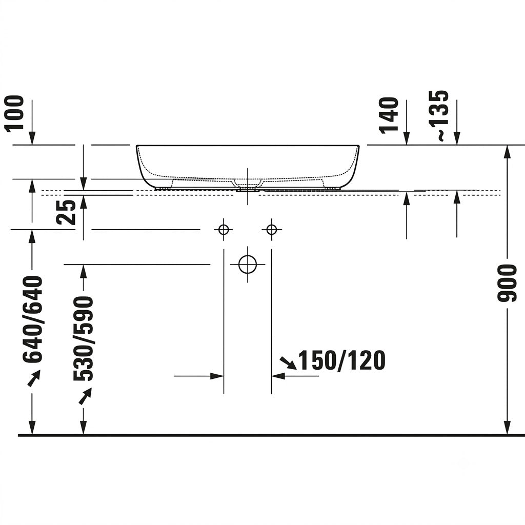Duravit Luv Countertop Wash Basin 0379700000