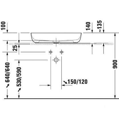 Duravit Luv Countertop Wash Basin 0379700000