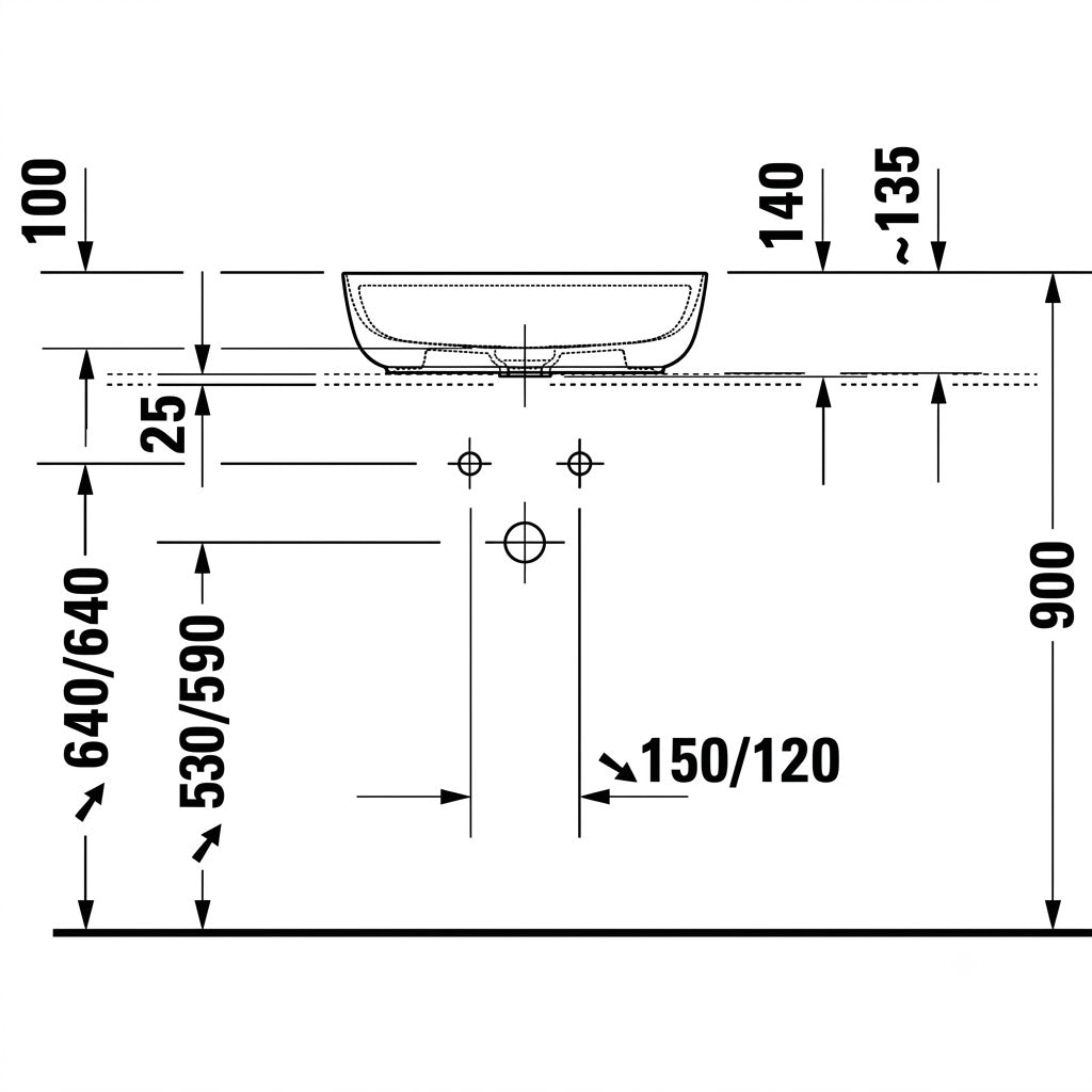Duravit Luv Countertop Wash Basin 0380500000