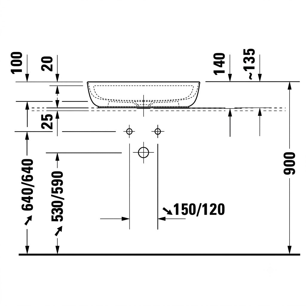 Duravit Luv Above Counter Wash Basin 0380600000