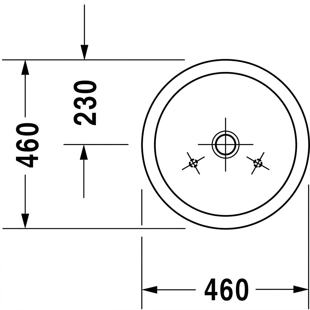 Duravit Starck 1 Round Countertop Wash Basin 0445460000