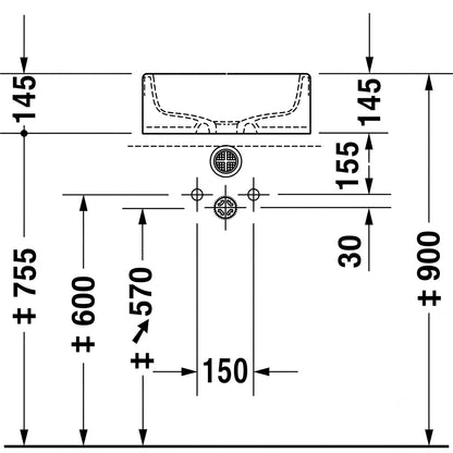 Duravit Starck 1 Round Countertop Wash Basin 0445460000