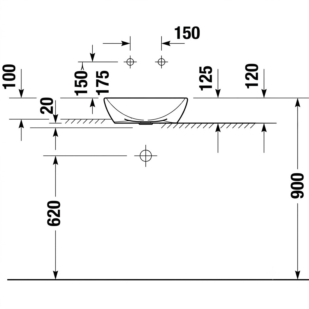 Duravit D-Neo Above Counter Wash Basin 2371400070