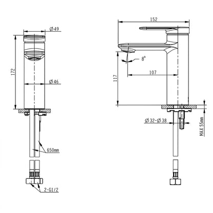 Bravat Eddie Single Lever Basin Mixer F1369402AP-ENG