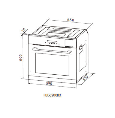 Franke Oven (with Steam Assist) Built-in Onyx FBD6200BX