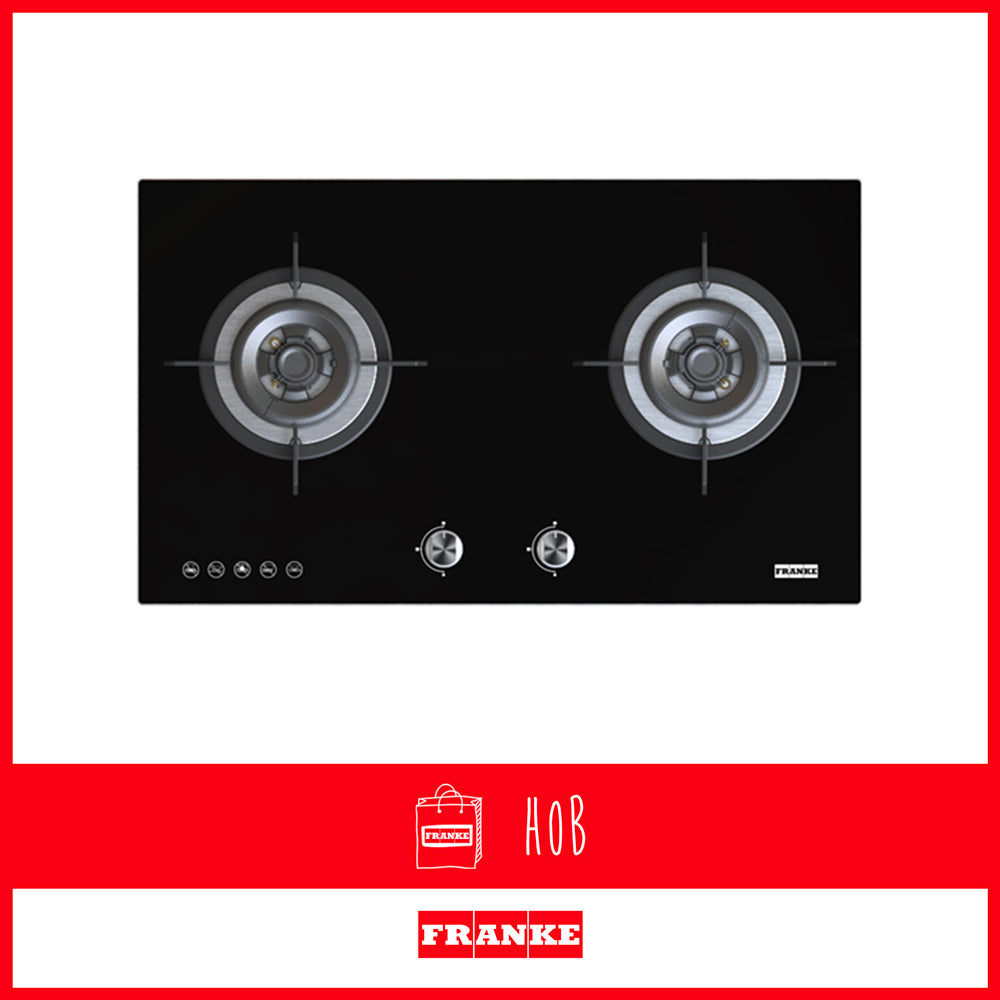 Franke Gas Hob Onyx Double Burner Glass Black TG FHG8216