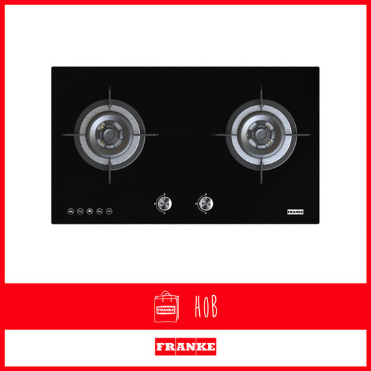 Franke Gas Hob Onyx Double Burner Glass Black LPG FHG8216