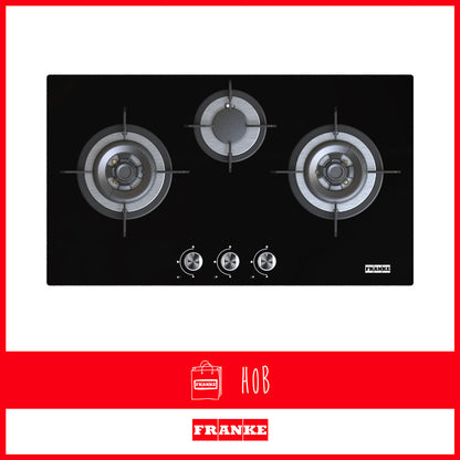 Franke Gas Hob Onyx Triple Burner Glass Black LPG FHG8316