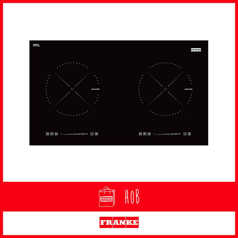 Franke Induction Hob Onyx Double Zone Horizontal Black Glass FIH7210