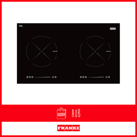 Franke Induction Hob Onyx Double Zone Horizontal Black Glass FIH7210