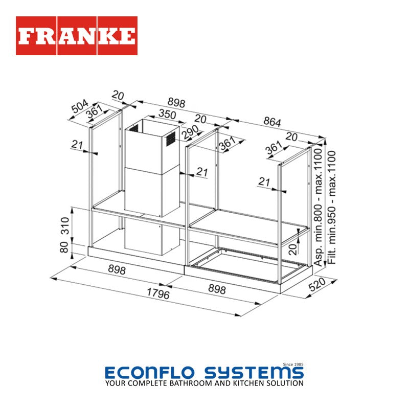 [PRE-ORDER] Franke MyTHos T-Shelf Hood