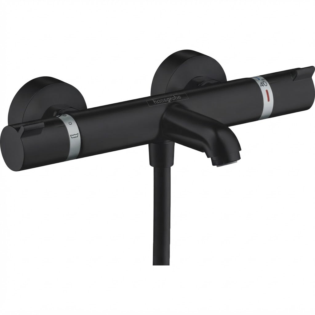 Hansgrohe Ecostat Thermostat Comfort Exposed Bath Mixer Matt Black 13114670