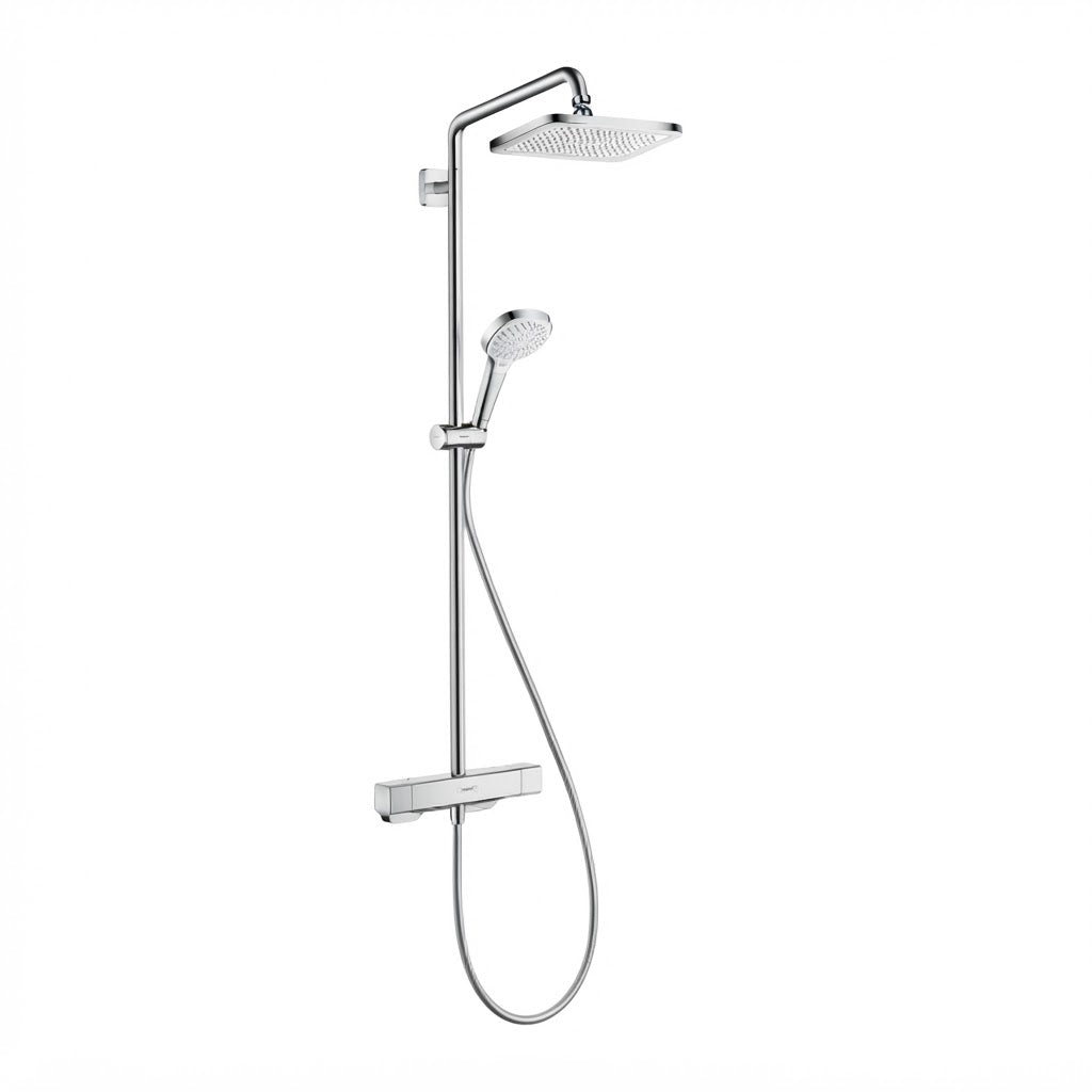 Hansgrohe Croma E 280 1 Jet EcoSmart Showerpipe c/w Thermostat Chrome 26084009