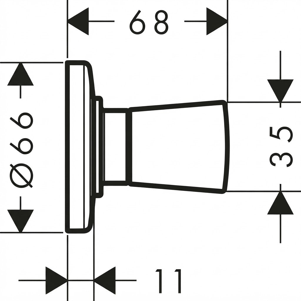 Hansgrohe Logis Conceal Shut-Off Valve Chrome 71970000