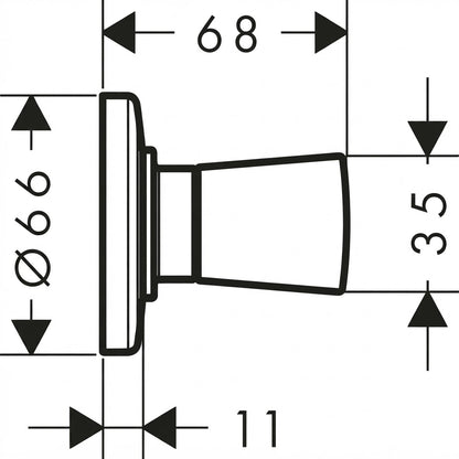 Hansgrohe Logis Conceal Shut-Off Valve Chrome 71970000