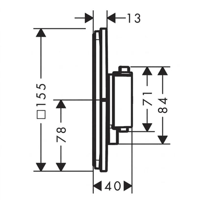 Hansgrohe ShowerSelect Comfort E Thermostat for Concealed Installation 15572000