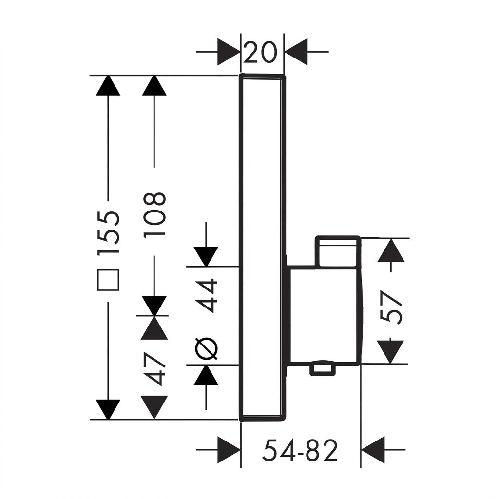 Hansgrohe ShowerSelect Concealed Thermostat Bath Mixer for 2 Outlets Brushed Bronze 15763140