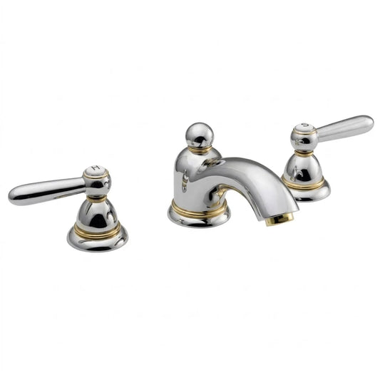 Axor Carlton 3-Hole Basin Mixer 50 with Lever Handles and Pop-Up Waste Chrome/Gold Optic 17135090