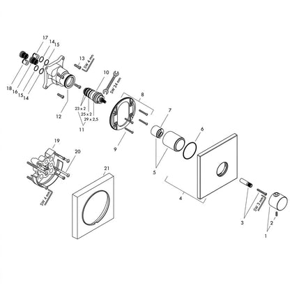 Axor Massaud HighFlow Concealed Thermostatic Mixer Chrome 18741000