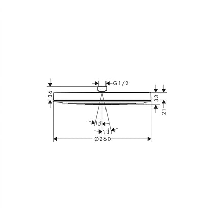 Hansgrohe Pulsify S Overhead Shower 24140000