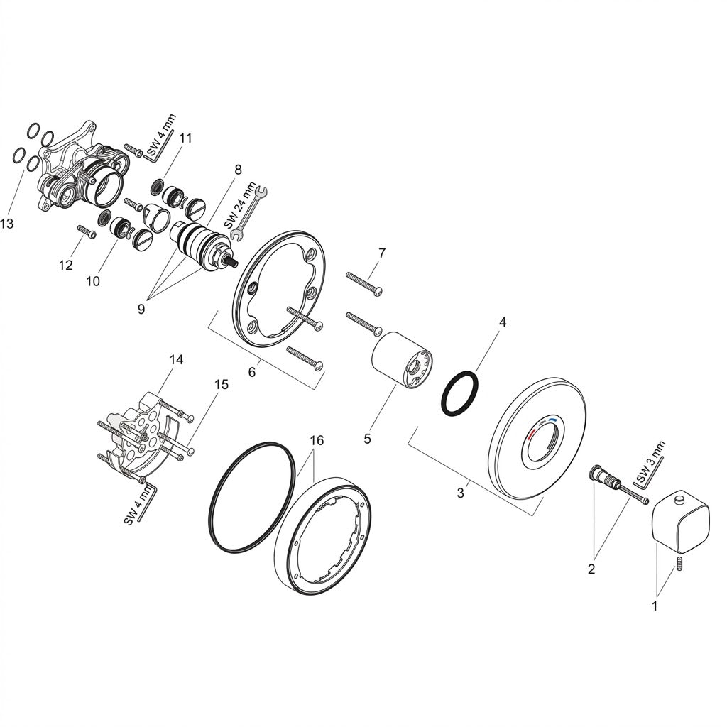 Hansgrohe Metris Ecostat E HighFlow Thermostatic Mixer 31571000