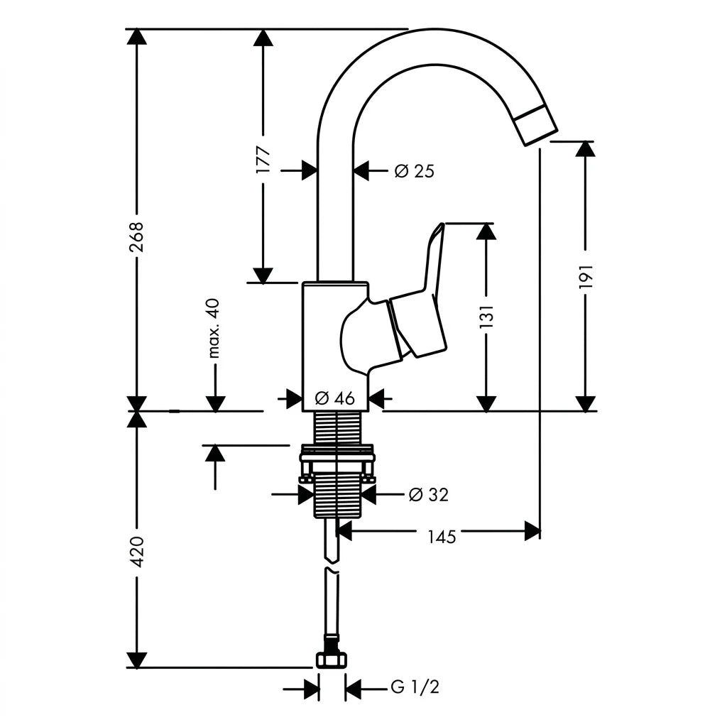 Hansgrohe Focus S Single Lever Basin Mixer 31710009