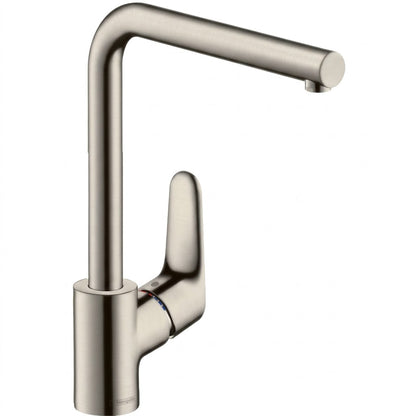 Hansgrohe Focus Single Lever Kitchen Mixer with Swivel Spout Stainless Steel Optic 31827800 / 31817800