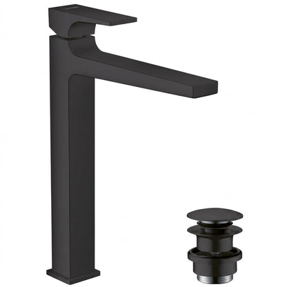 Hansgrohe Metropol Single Lever Basin Mixer 260 with Push-Open Waste Matt Black 32512670