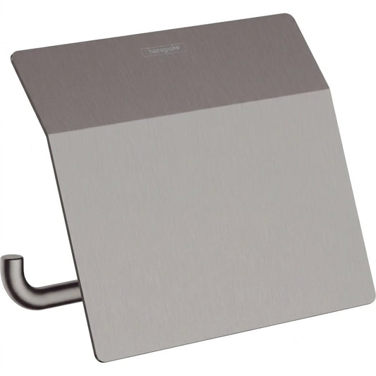 Hansgrohe AddStoris Q Toilet Paper Holder with Cover Brushed Black Chrome 41753340