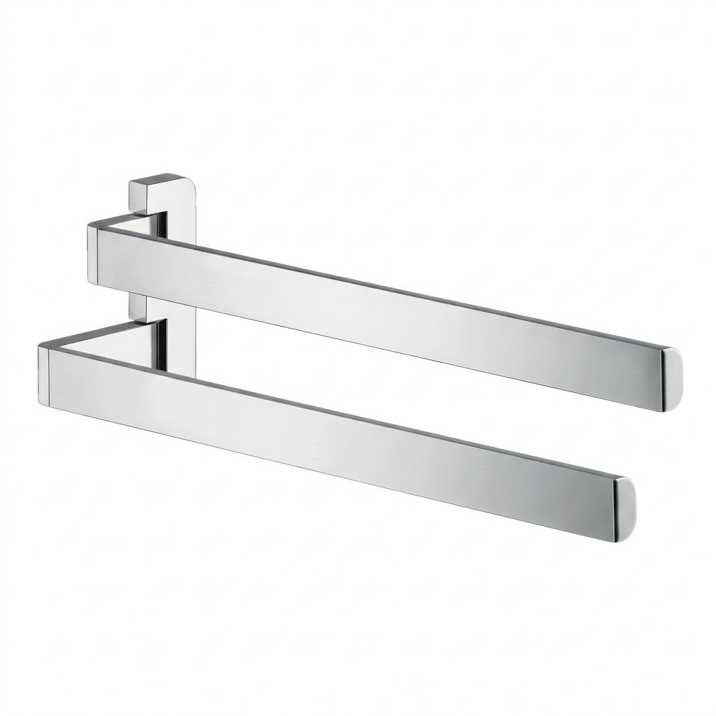 Axor Universal Softsquare Twin-Handle Towel Holder Brushed Black Chrome 42821000