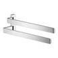 Axor Universal Softsquare Twin-Handle Towel Holder Brushed Black Chrome 42821000