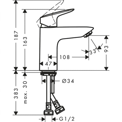 Hansgrohe Logis Single Lever Basin Mixer 71070029