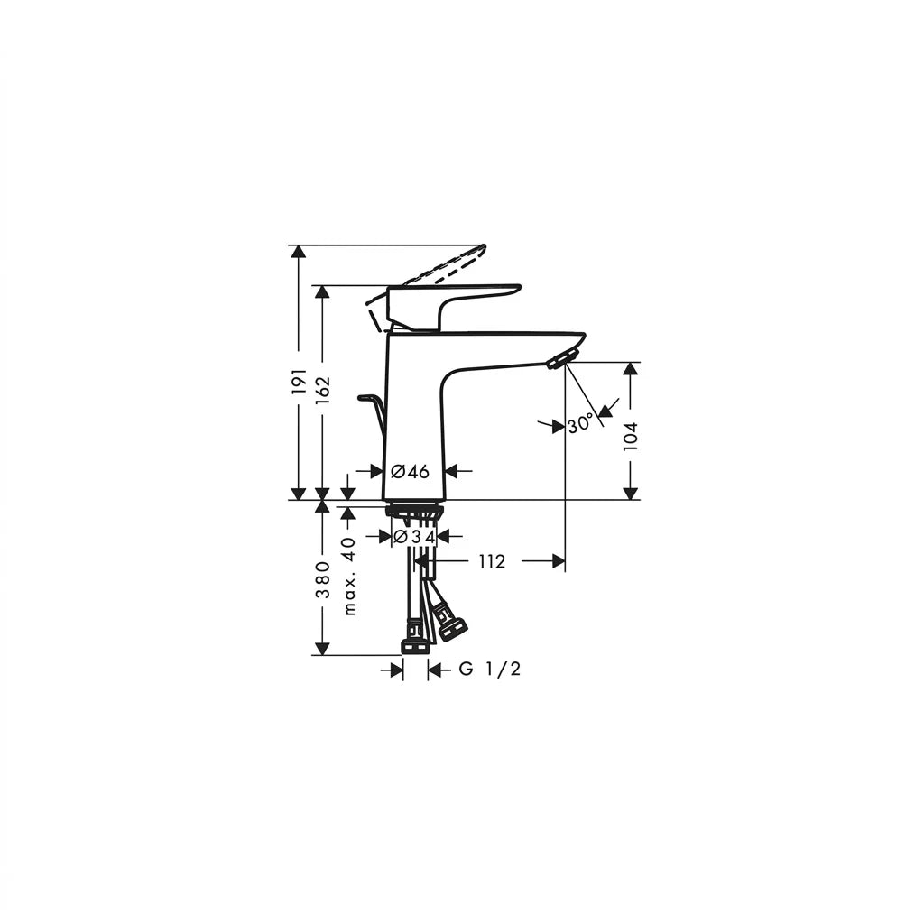 Hansgrohe Talis E Single Lever Basin Mixer 71776009 / 71710019