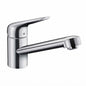 Hansgrohe Focus M42 100 Single Lever Kitchen Mixer CoolStart Eco 1jet Chrome 71866000