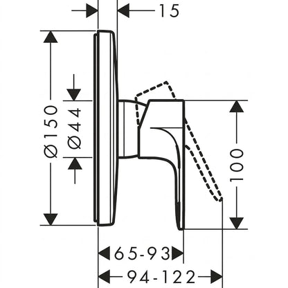 Hansgrohe Rebris E Single Lever Concealed Shower Mixer 72668000