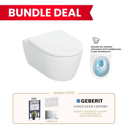Geberit iCon Rimfree Wall-Hung WC Bundle