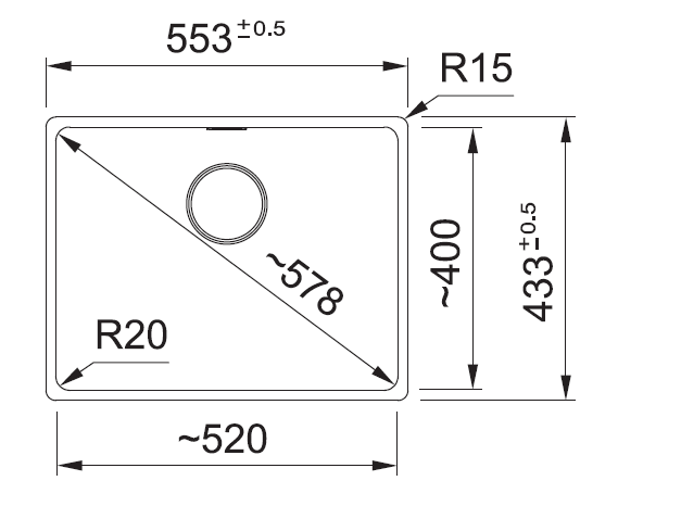 Franke Sink Single Bowl Maris MRG 210-52 Onyx