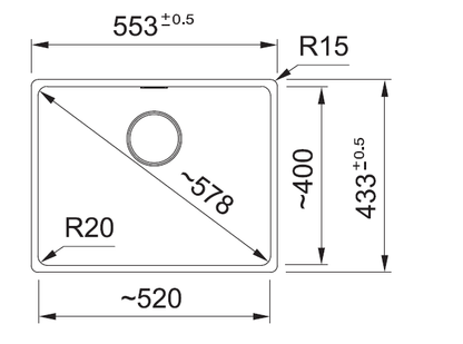 Franke Sink Single Bowl Maris MRG 210-52 Onyx