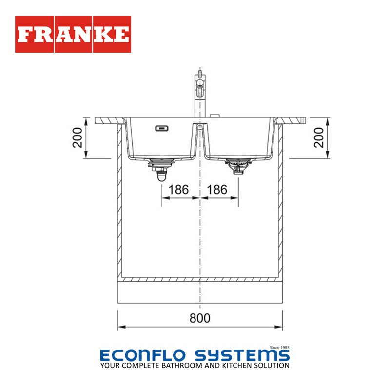 Franke Sink Single Basin Maris MRG 210-72 Stone Grey