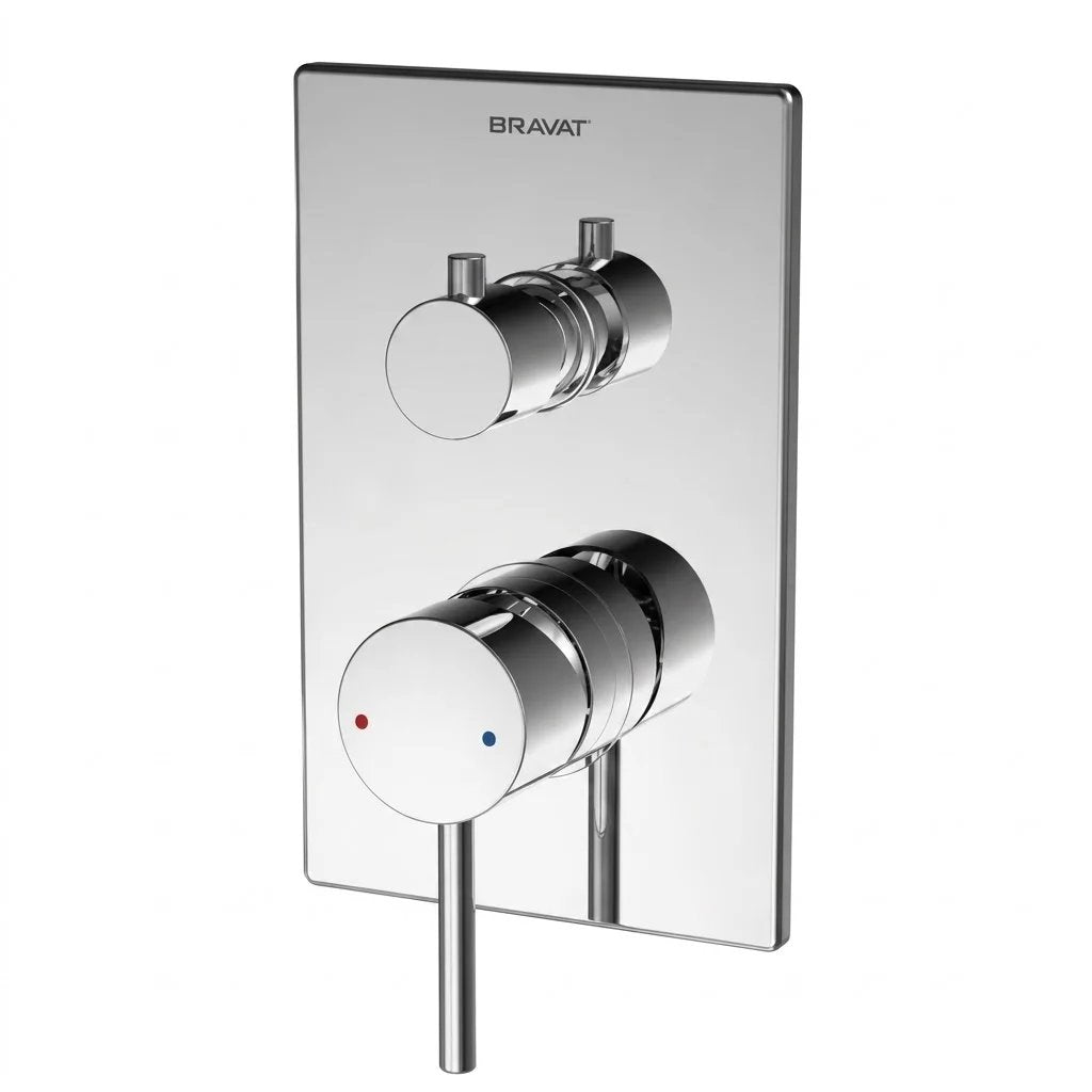Bravat Arc Single Lever 3-Way Concealed Mixer P69193C-ENG + D982CP