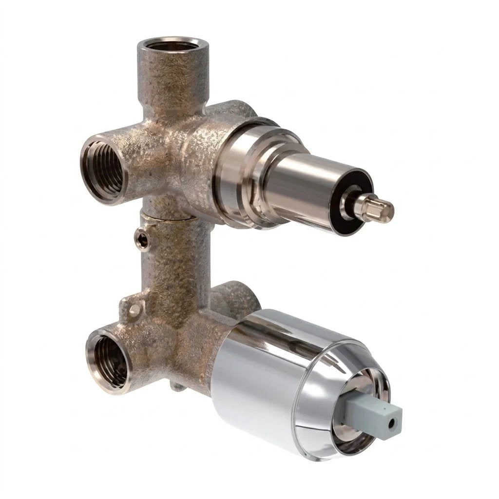 Bravat Arc Single Lever 3-Way Concealed Mixer P69193C-ENG + D982CP