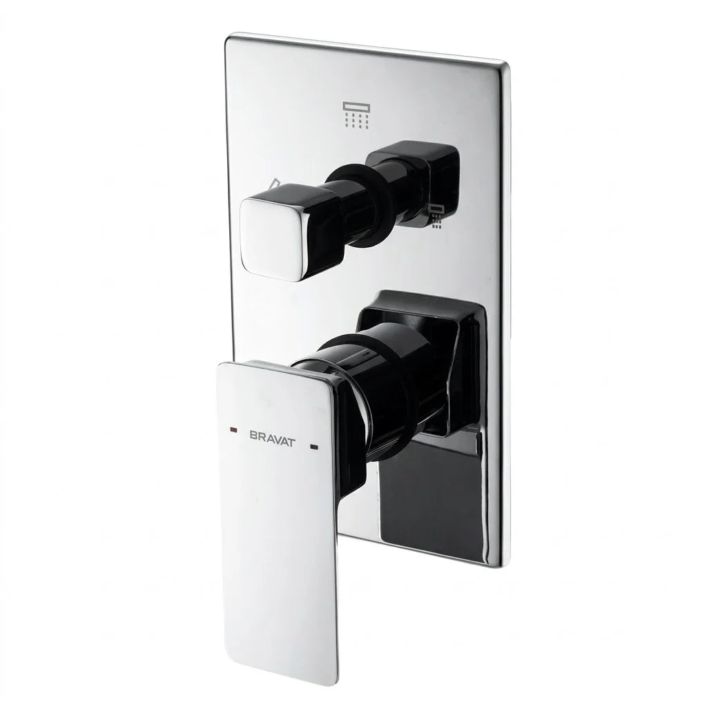 Bravat Phillis Single Lever 3-Way Concealed Mixer with Twist Diverter P69195C-ENG + D969CP