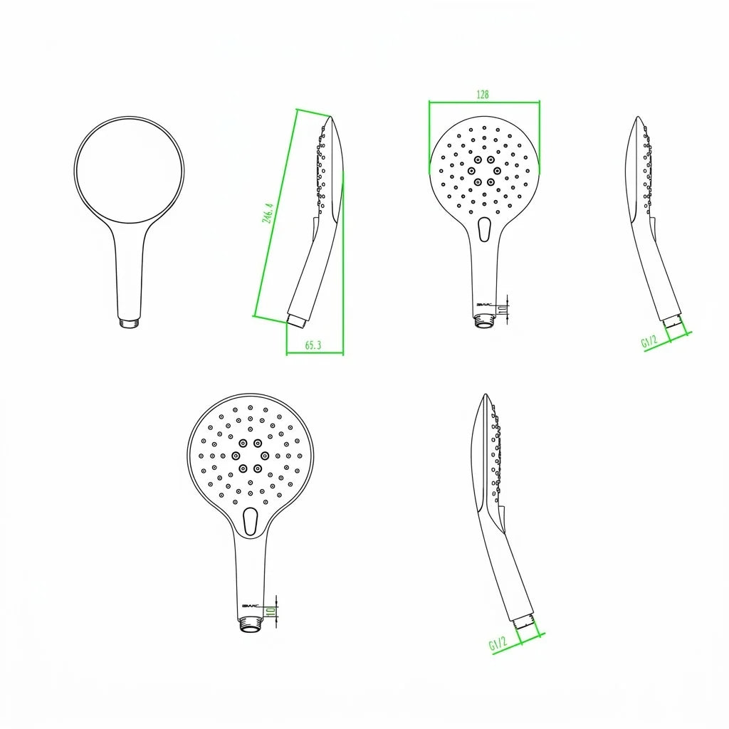 Bravat 3-Function Hand-Held Shower P70142CP-ENG