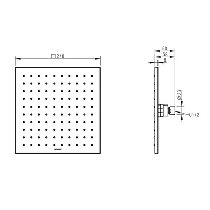 Bravat Rainshower P7098BW-1-07