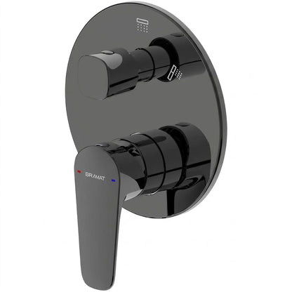 Bravat Source Single Lever 2-Way Concealed Shower Mixer with Diverter Trim Set PB8173218BW-2A-07 + D982K-A
